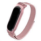 Pulseira Aço Inox Para Mi Band 6 Metal Magnetica