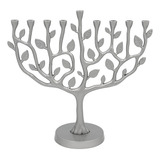 Candelabro Con Diseño Del Árbol De La Vida De Dreidel, Envej