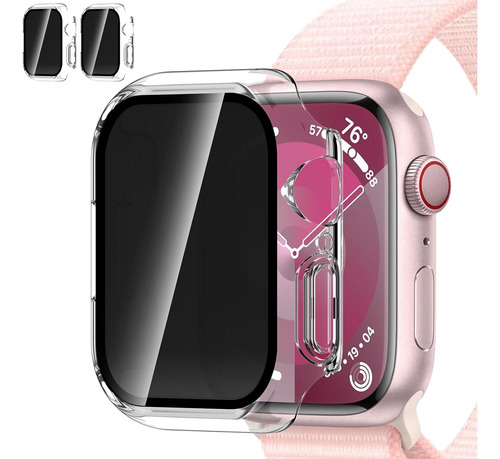 Funda Ymhml, Apple Watch S. 7/8/9, Templado, Rose Pastel, X