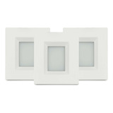 3 Spot Led De Embutir Móveis Luz Branco Quente / Puro 1,2w