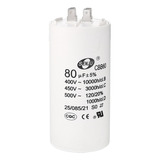 Condensador Del Motor Cbb60 80uf Con Cable 450vac 50/60hz