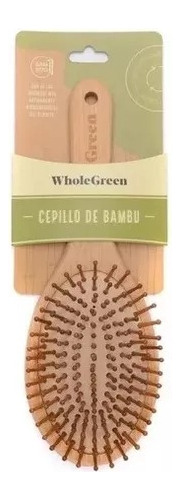 Cepillo Para Cabello De Bambú Whole Green Biodegradable