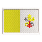 Patch Bordado Bandeira 7x5cm Vaticano - País