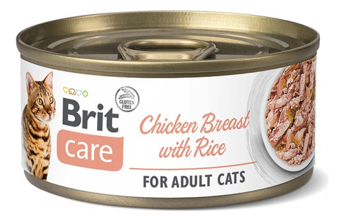 Alimento Húmedo Brit Care Cat Pollo Y Arroz 70gr