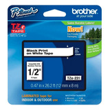 Cinta Rotuladora Brother Tze231 Laminada Negro S/ Blanco