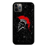 Funda Uso Rudo Tpu Para iPhone Gladiador Casco Fondo Negro 