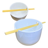 Jogo 10 Tigela Para Poke Yakissoba Sushi Japones Bowl Branco