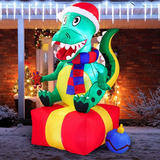 Adornos Decoracion Navidena Dinosaurio Regalo Luces Inflable