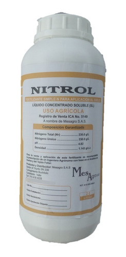Nitrol (nitrógeno Para Plantas) X 1 L