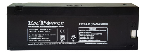 Bateria Selada 12v 2,3ah Vrla Ex Power - Aparelhos Médicos