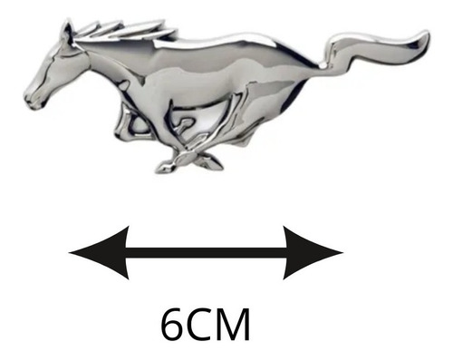Emblema Caballo Ford Mustang Cromado  Foto 6