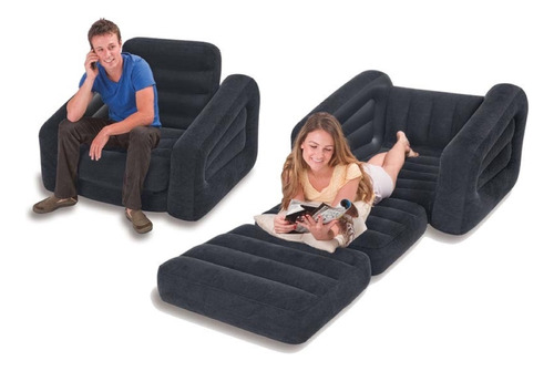 Intex Sillon Sofa Cama Inflable Individual 66551np Mueble