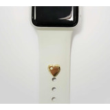Pin Mini Corazón Dorado Para Smartwatch