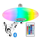 Lâmpada Musical Caixa Som Ufo 24w Bluetooth Led Rgb Controle Cor Da Luz Rgb + Luz Branca 110v/220v