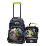 Combo Mochila Carrito 18 P + Lunchera Termica Pelota Phi Phi