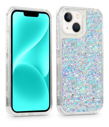 Funda Para iPhone Uso Rudo Tres Piezas Mujer Brillantes 360