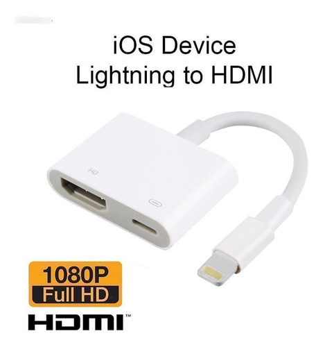 Adaptador Lightning iPhone iPad iPod, Cel Al Tv Hdmi 