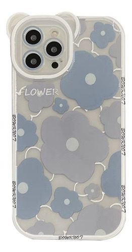 Funda De Teléfono Con Cadena De Flores Azules For 14