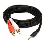 Cable Audio 2 Rca 1 Miniplug 3,5 Stereo 3,5 Metros