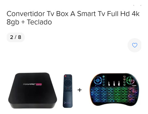    Convertidor Tv Box A Smart Tv Full Hd 4 K 8gb + Teclado