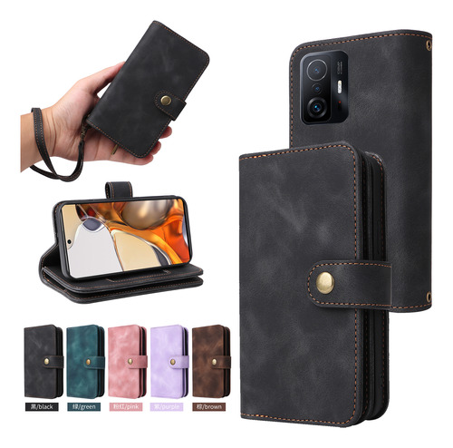 Funda De Piel Tipo Cartera De Lujo Para Xiaomi Poco F3 11i