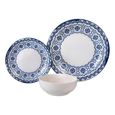 Vajilla De Porcelana Santa Anita 12 Piezas Castilla Blanco | Meses sin interés