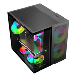 Xzgamc1b Gabinete Xzeal Cubo M-atx Negro 3 Fan Argb