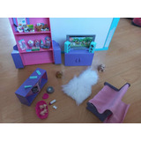 Barbie Sala De Estar Con Accesorios Mini Brands Perritos 