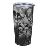 Nvjui Jufopl Vaso De Calavera De 20 Onzas Con Tapa, Regalo .