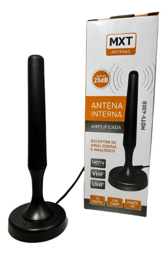 Antena Digital Amplificada Mxt Antenas- 25db 400b- Sku 203h