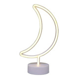 Lampara Luz Led Neon Decorativa Luna Moderna Cable Usb