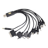 Cable Usb Multicargador Celulares Tipo Pulpo Usb 10 En 1