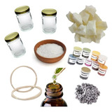 Kit Cera De Soja Para Hacer Velas + Frascos+ Esencias.