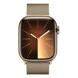 Apple Watch Series 9 Gps + Celular  Caja De Acero Inoxidable Color Oro De 41 Mm  Correa Estilo Milanés Color Oro - Distribuidor Autorizado