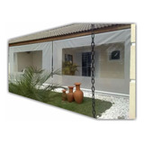 Toldo Retrátil Cortina Manual Pvc Completo