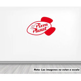 Vinil Sticker Pared 90cm Pizza Planeta Logo Nave 4
