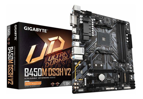 Motherboard Gigabyte B450m Ds3h V2 Socket Am4