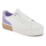 Tenis Casual 92556wpr Suave Ojal Metal Blanco Forma Regular