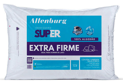 Travesseiro Altenburg Super Extra Firme 100% Algodão