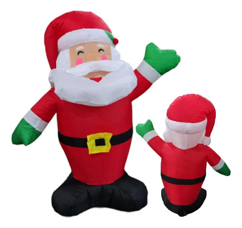 Muñeco Inflable Santa Viejo Pascuero De 90 Cm