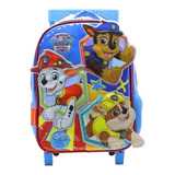 Mochila Jardin Paw Patrol Escolar Patrulla Canina Con Carro Color Azul Diseño De La Tela Poliéster