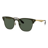 Ray-ban Clubmaster Blaze Rb3576n - Green - Plástico - Clásica - Polished Gold - Metal - Polished Gold - Metal - Standard