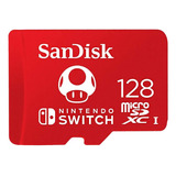 Memoria Microsdxc 128gb Nintendo Switch Mario Roja