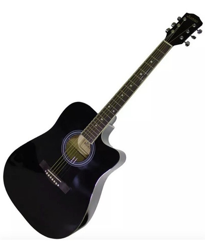 Guitarra Profesional Electroacustica Jendrix Negra Incluye Envio Gratis 