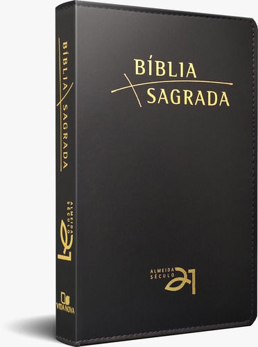 Bíblia Almeida Século 21 Luxo Preta C/ Referências Cruzadas