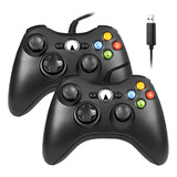 Kit 2 Controle Xbox 360 Com Fio Joystick Pc Notebook Windows