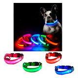 Collar Para Perros Gatos Ajustable Con Luz Led 3 Modos Luz