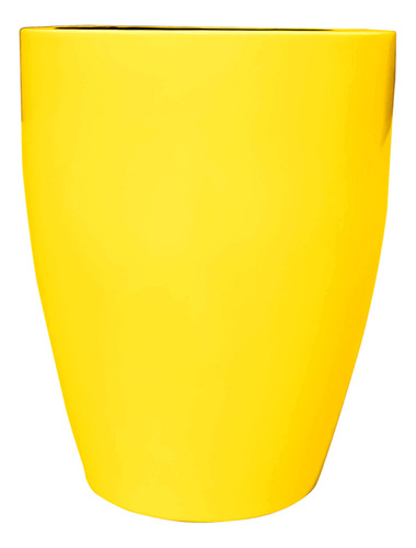Maceta Fibra D Vidrio Bullet Ext Grande Color Amarillo Plus°