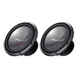 Kit 2 Subwoofer Pioneer Ts-w3003d4 12'' 600wrms Bobina Dupla