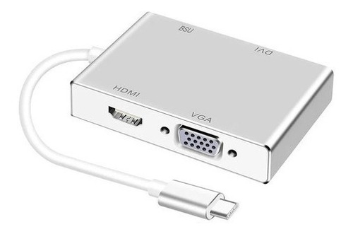 Tipo-c 3.1 Hdmi + Vga + Dvi + Usb3.0 Convertidor Usb-c 